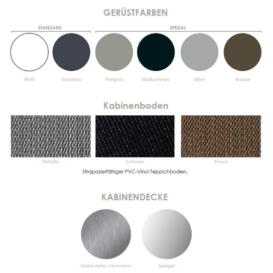 Materialauswahl Farben und Materialien